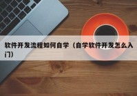 軟件開發(fā)流程如何自學（自學軟件開發(fā)怎么入門）