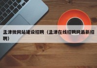 孟津微網(wǎng)站建設(shè)招聘（孟津在線招聘網(wǎng)最新招聘）