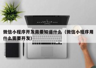 微信小程序開發(fā)需要知道什么（微信小程序用什么需要開發(fā)）