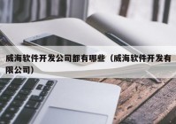 威海軟件開發(fā)公司都有哪些（威海軟件開發(fā)有限公司）