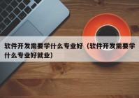 軟件開發(fā)需要學(xué)什么專業(yè)好（軟件開發(fā)需要學(xué)什么專業(yè)好就業(yè)）