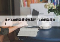 北京B2B網站建設哪家好（b2b網站簡介）