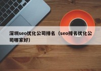 深圳seo優(yōu)化公司排名（seo排名優(yōu)化公司哪家好）