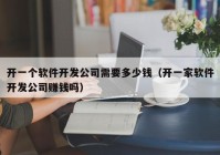 開一個軟件開發(fā)公司需要多少錢（開一家軟件開發(fā)公司賺錢嗎）